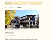 Tablet Screenshot of pension-villa-irene.de
